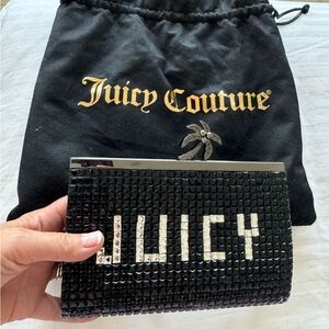 Juicy Couture Black and Silver Crystal Clutch
